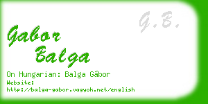 gabor balga business card